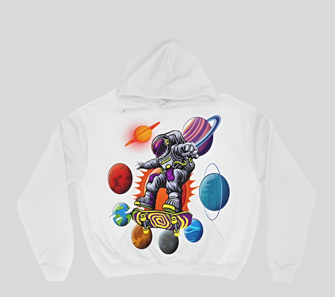 White Spacemen Hoodie