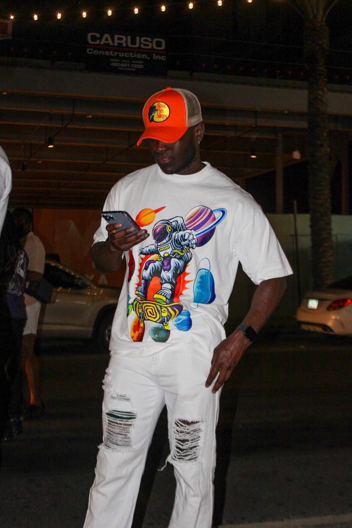 White astronaut t-shirt